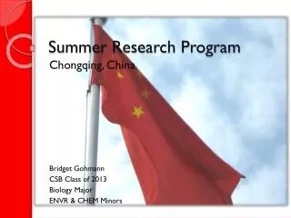 Summer Research Program