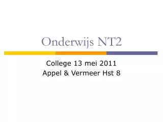 onderwijs nt2