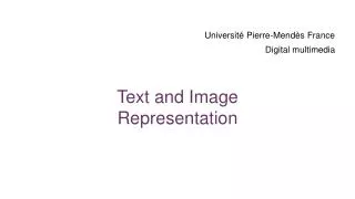 Text and Image Representation