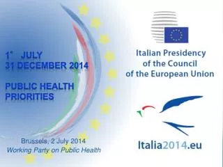Brussels, 2 July 2014 Working Party on Public Health