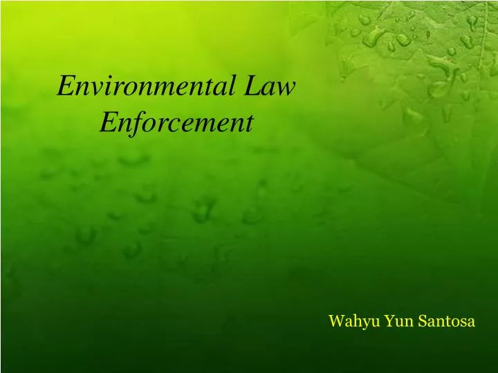 environmental law enforcement