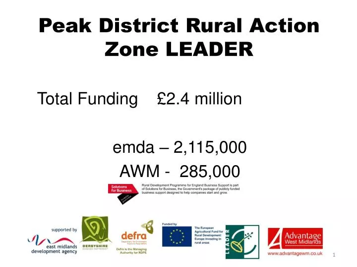 peak district rural action zone leader