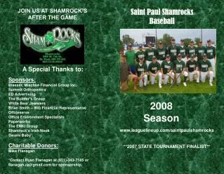 Saint Paul Shamrocks Baseball