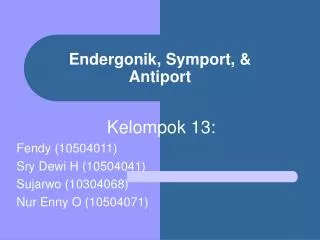 endergonik symport antiport
