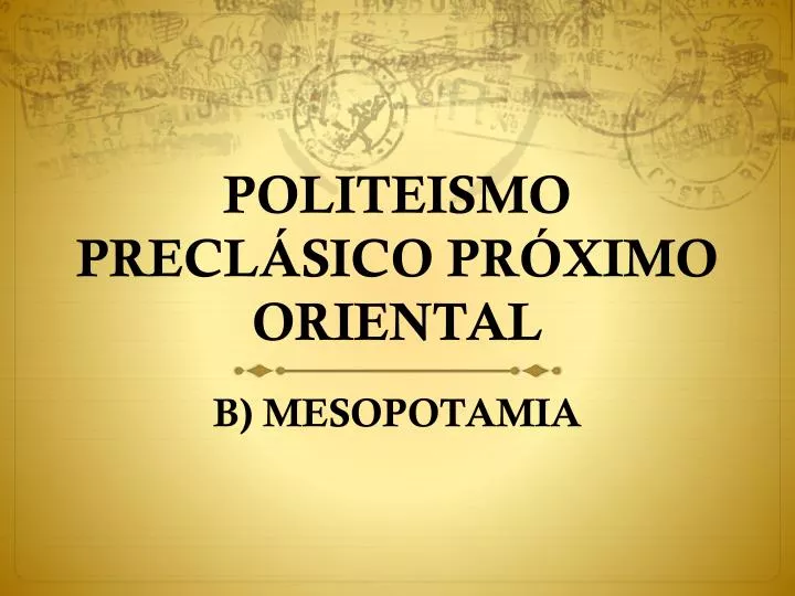 politeismo precl sico pr ximo oriental