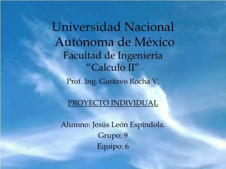 universidad nacional aut noma de m xico facultad de ingenier a calculo ii