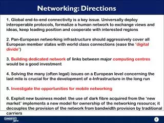 Networking: Directions