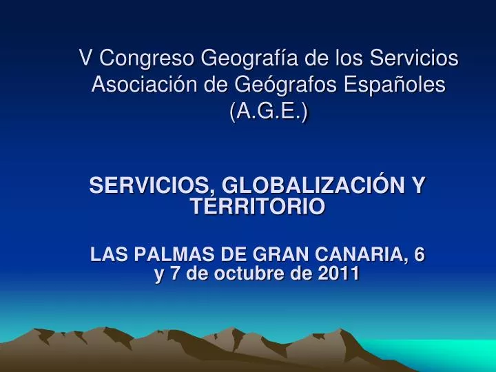 v congreso geograf a de los servicios asociaci n de ge grafos espa oles a g e