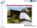 Ensembl Developers Meeting - slide 1