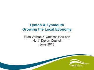 Lynton &amp; Lynmouth Growing the Local Economy