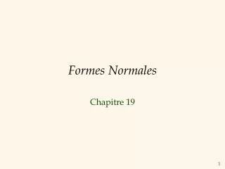 formes normales