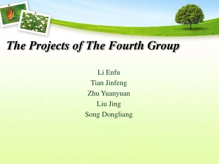 the projects of the fourth group