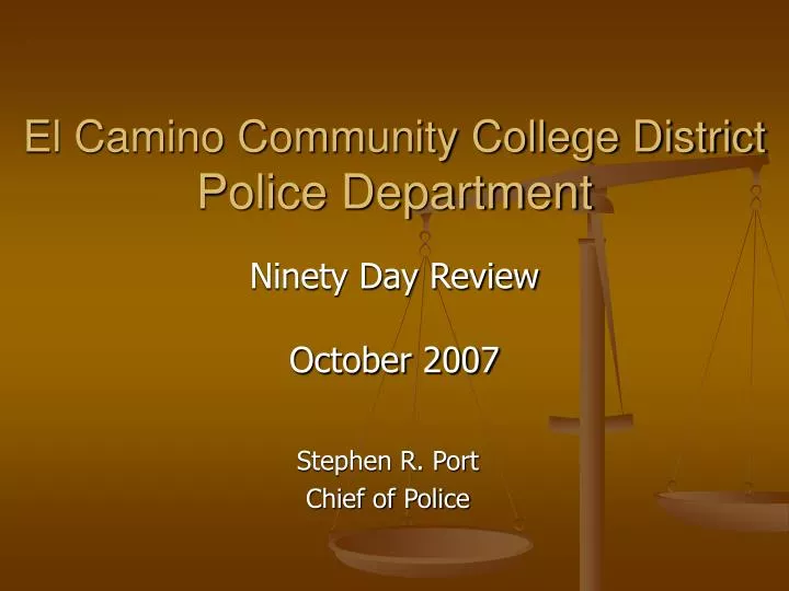el camino community college district police department