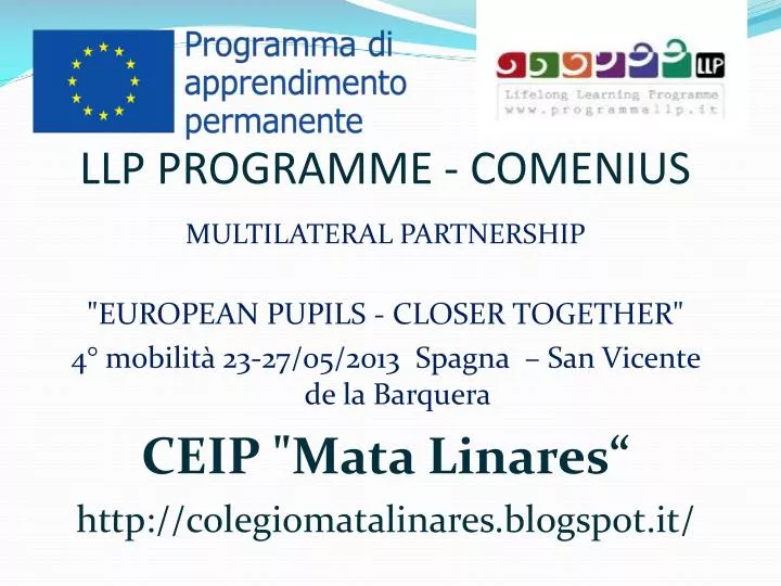 llp programme comenius