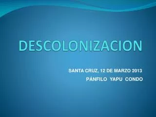descolonizacion