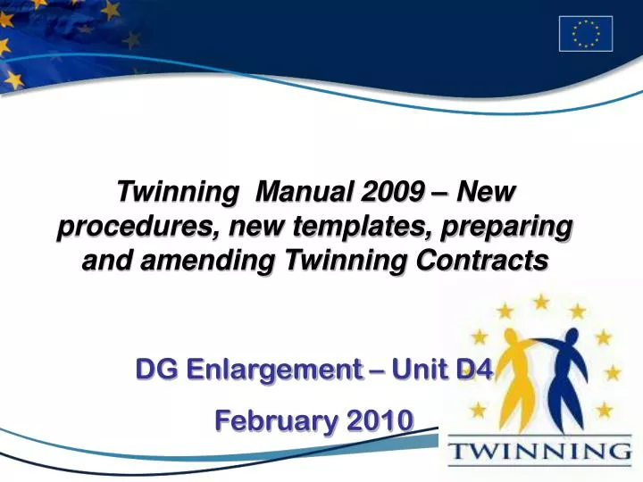 twinning manual 2009 new procedures new templates preparing and amending twinning contracts