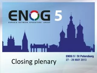 closing plenary