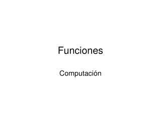 funciones