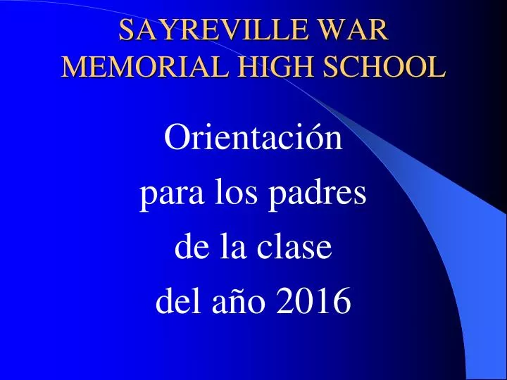 sayreville war memorial high school