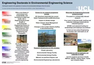 Engineering Doctorate in Environmental Engineering Science