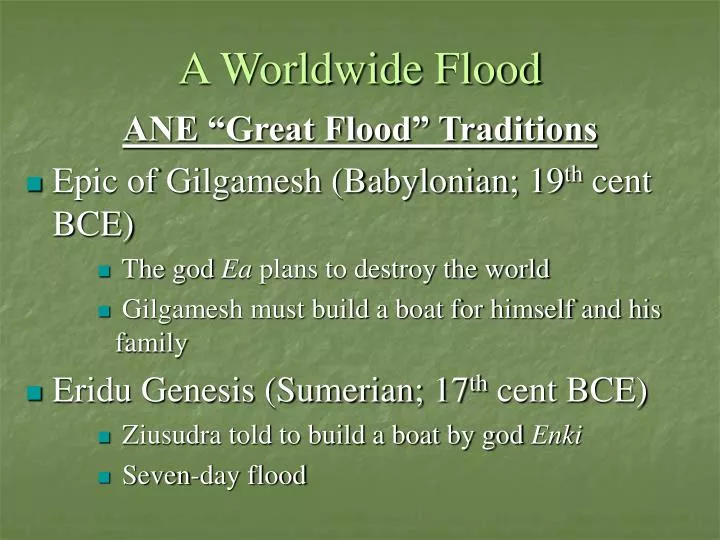 a worldwide flood
