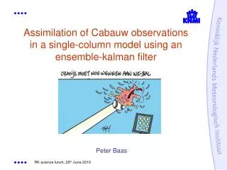 Assimilation of Cabauw observations in a single-column model using an ensemble-kalman filter
