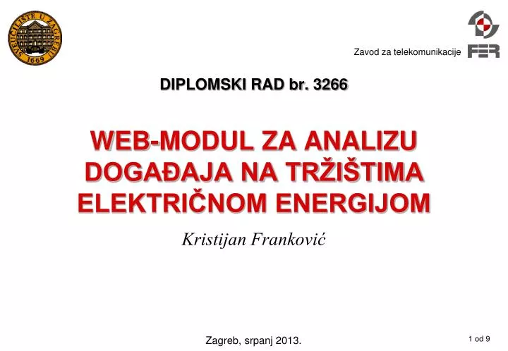 diplomski rad br 3266 web modul za analizu doga aja na tr i tima elektri nom energijom