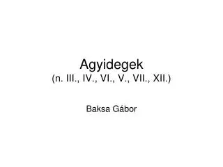 agyidegek n iii iv vi v vii xii