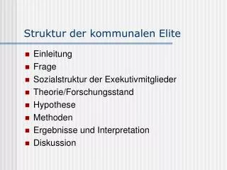 struktur der kommunalen elite
