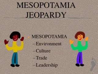 MESOPOTAMIA JEOPARDY