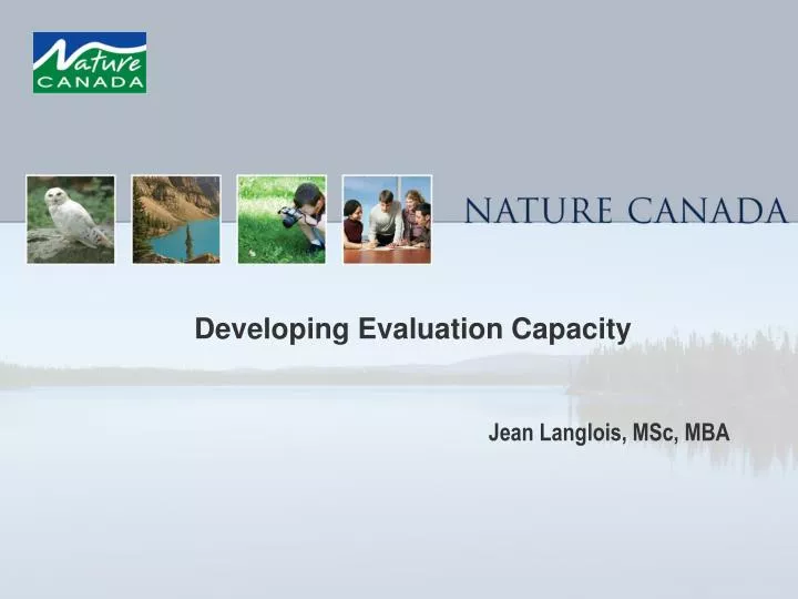 developing evaluation capacity