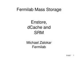 Fermilab Mass Storage