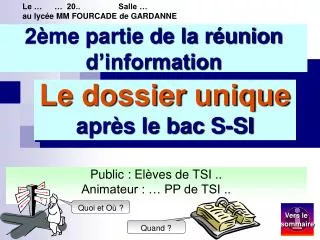 2 me partie de la r union d information
