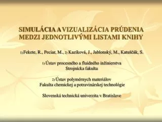 simul cia a vizualiz cia pr denia medzi jednotliv mi listami knihy