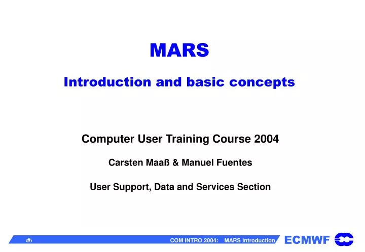 mars introduction and basic concepts