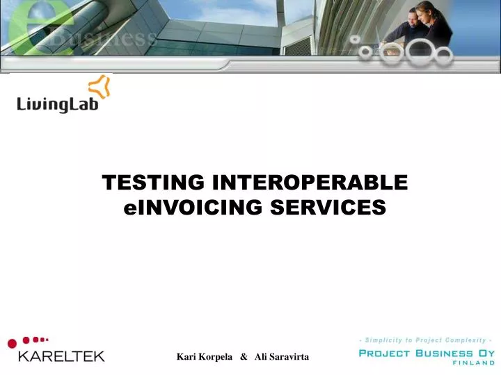 testing interoperable einvoicing services