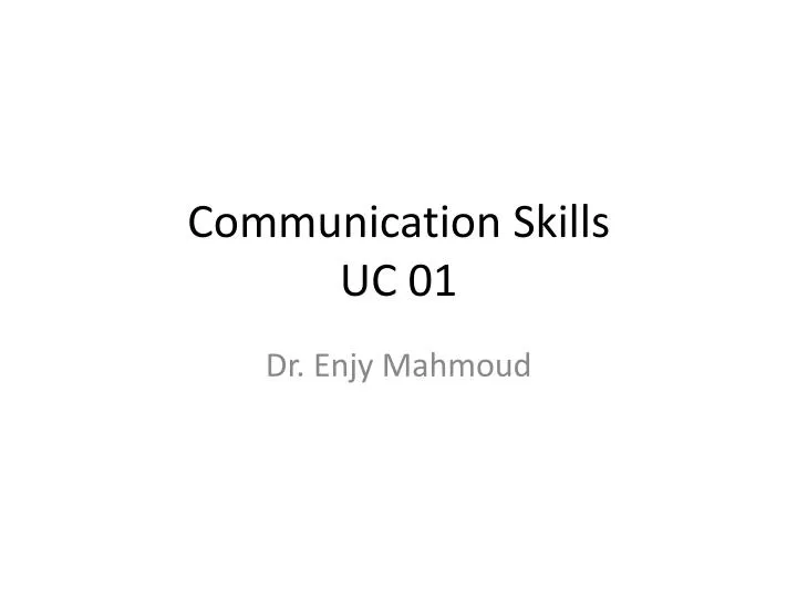 communication skills uc 01