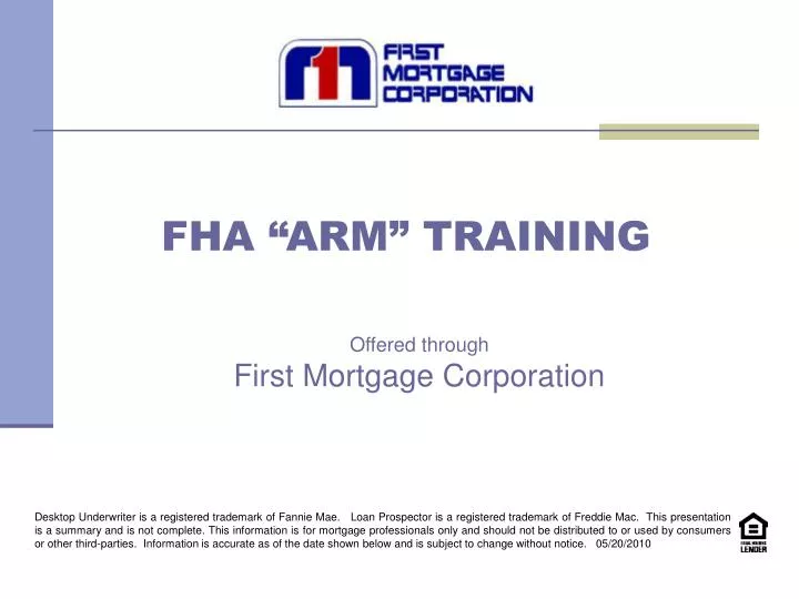 offered through first mortgage corporation