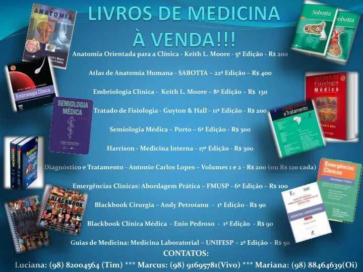livros de medicina venda