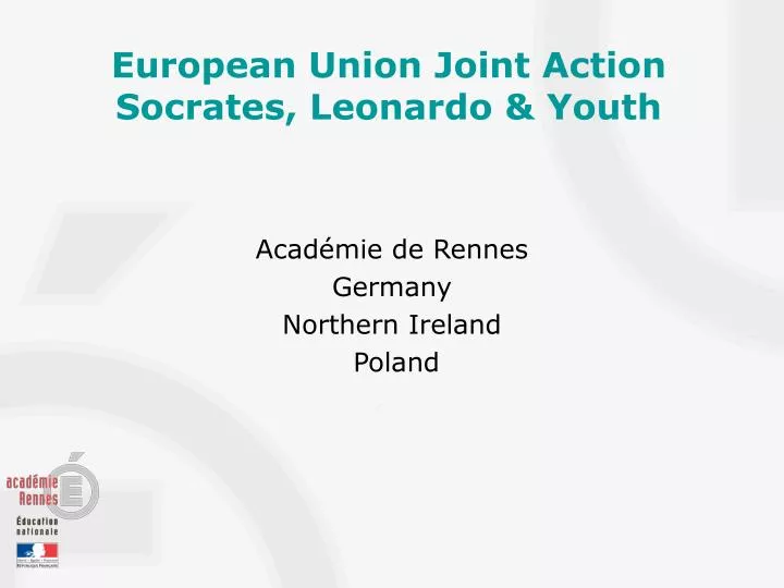 european union joint action socrates leonardo youth