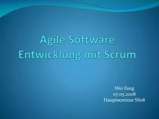 agile software entwicklung mit scrum