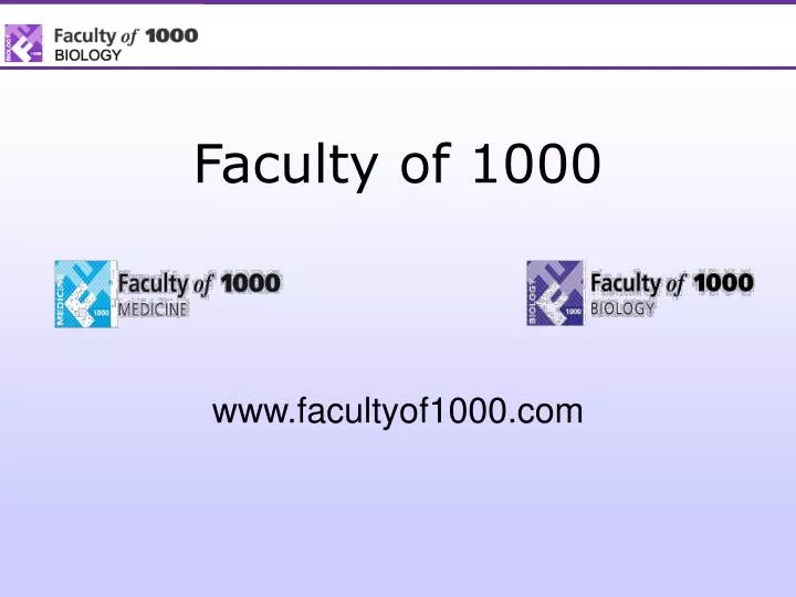 faculty of 1000