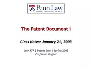 The Patent Document I