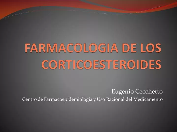 farmacologia de los corticoesteroides