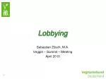 Lobbying - slide 1