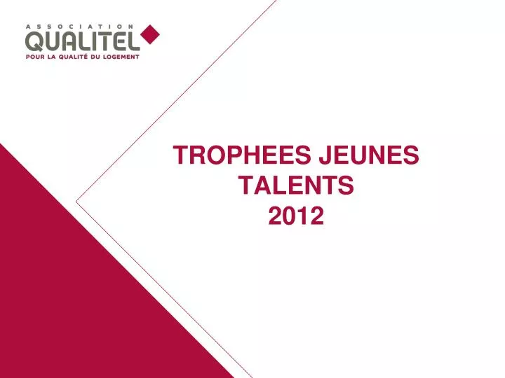 trophees jeunes talents 2012