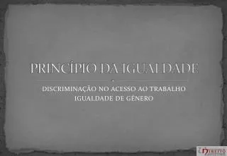 princ pio da igualdade