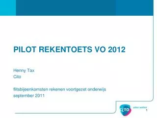 pilot rekentoets vo 2012