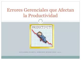 errores gerenciales que afectan la productividad