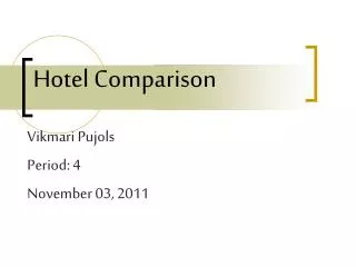 Hotel Comparison